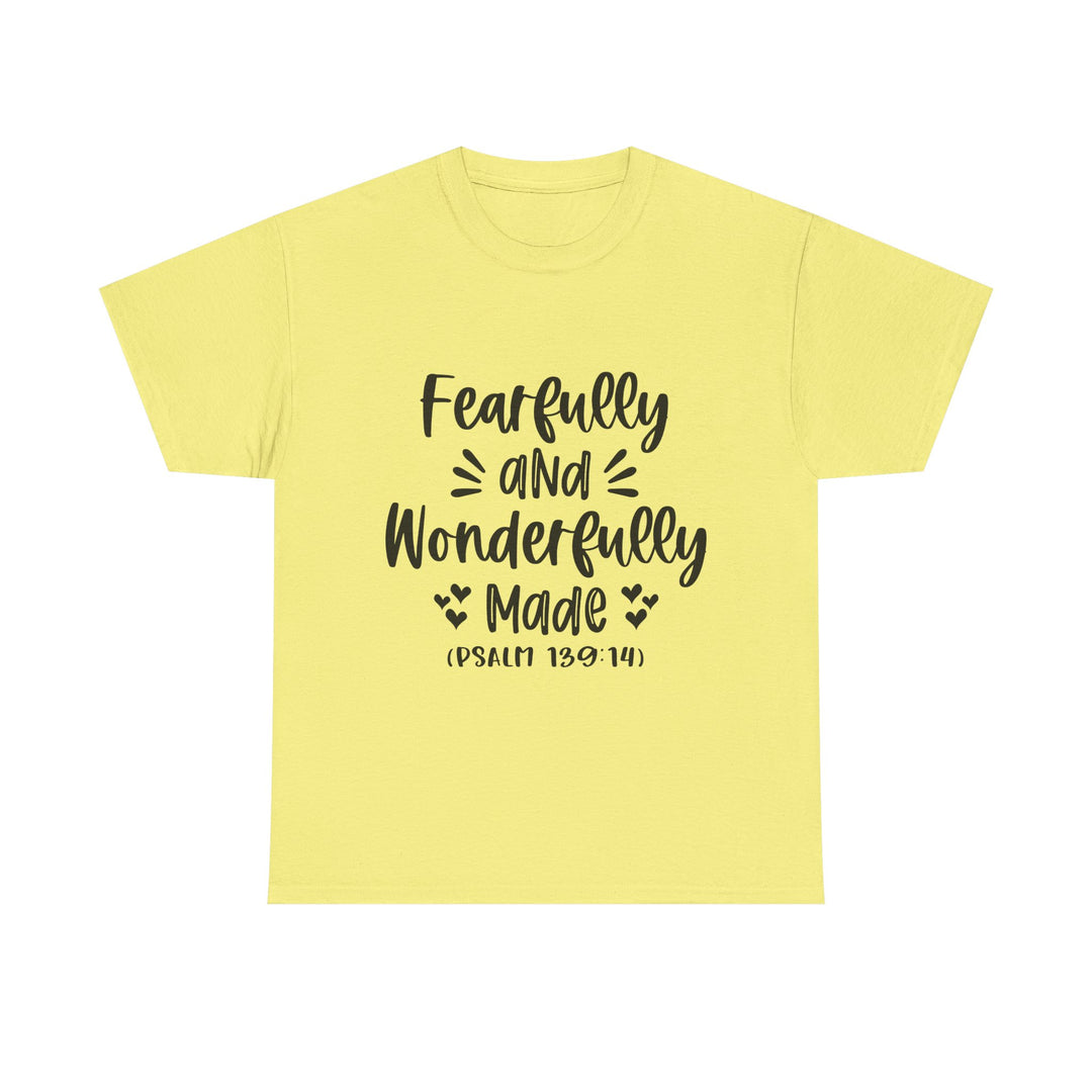 Fearfully And Wonderfully Made Unisex Heavy Cotton Tee