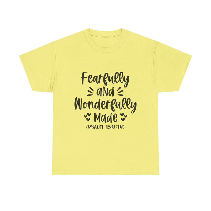 Fearfully And Wonderfully Made Unisex Heavy Cotton Tee
