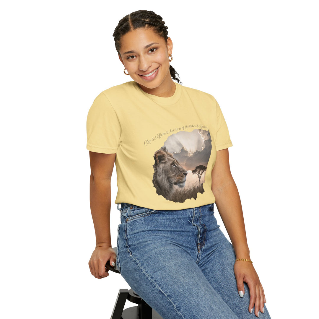 Unisex Garment-Dyed T-Shirt Lion of Judah Design Comfort Colors 1717 – 100% Cotton, Soft-Washed, Relaxed Fit