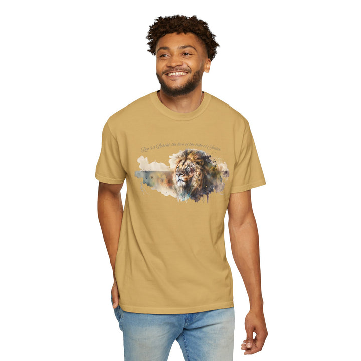 Unisex Christian Lion T-Shirt Rev 5:5 Bible Verse Tee Comfort Colors 1717 Garment-Dyed Shirt  Inspirational Faith Graphic Tee