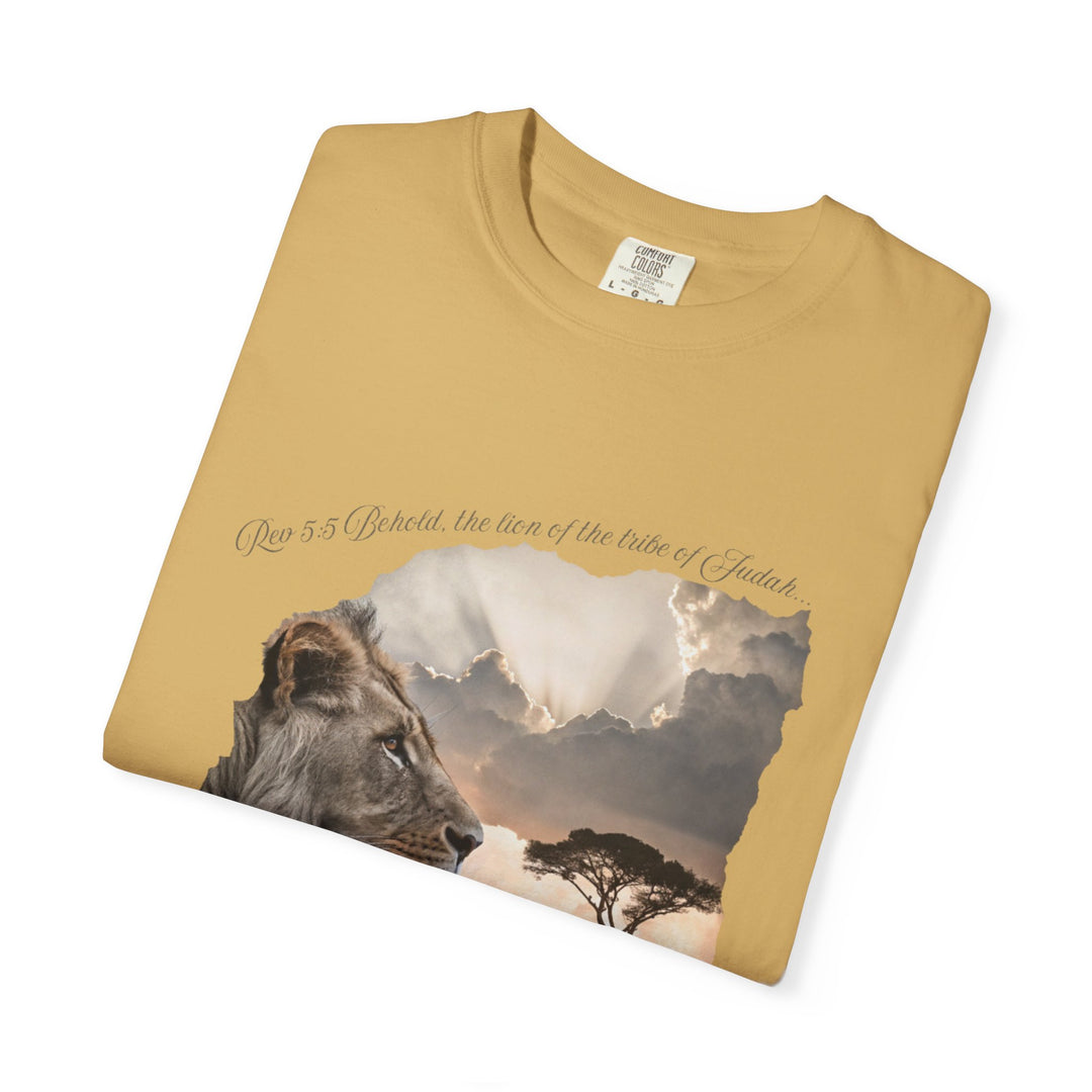 Unisex Garment-Dyed T-Shirt Lion of Judah Design Comfort Colors 1717 – 100% Cotton, Soft-Washed, Relaxed Fit