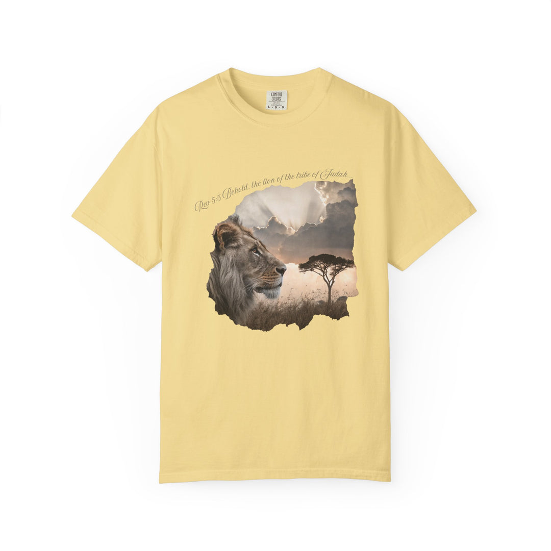 Unisex Garment-Dyed T-Shirt Lion of Judah Design Comfort Colors 1717 – 100% Cotton, Soft-Washed, Relaxed Fit