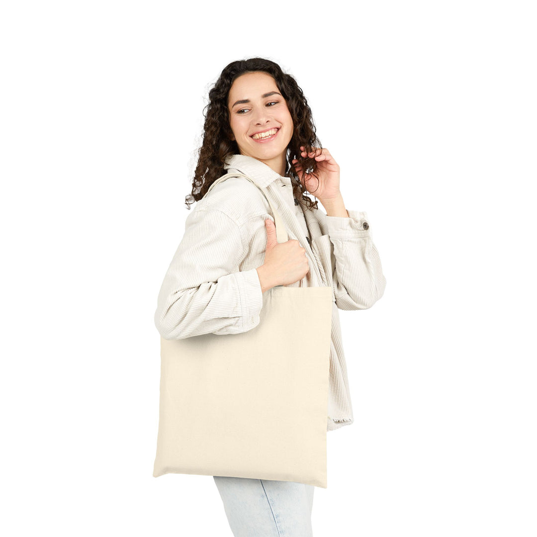 Heavy-Duty Cotton Canvas Tote Bag 15" x 16" Reusable, Long Handles, Eco-Friendly Everyday Carry