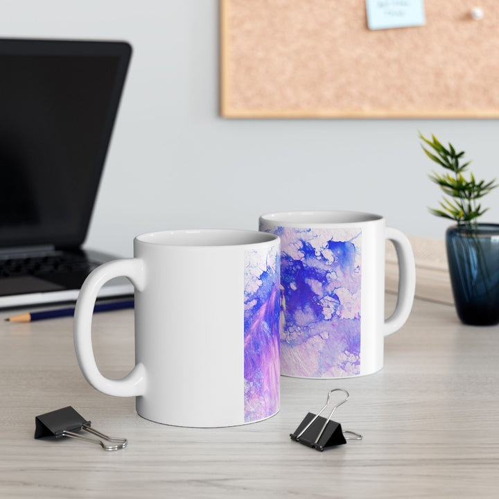 Majestic Purple Lion Watercolor Ceramic Mug Ceramic Mug, (11oz, 15oz)