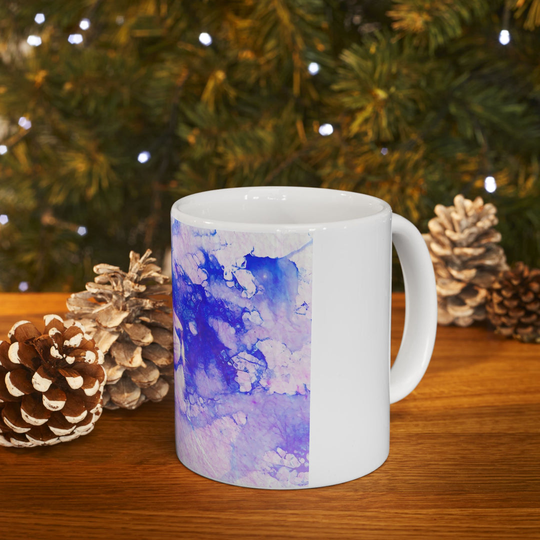 Majestic Purple Lion Watercolor Ceramic Mug Ceramic Mug, (11oz, 15oz)
