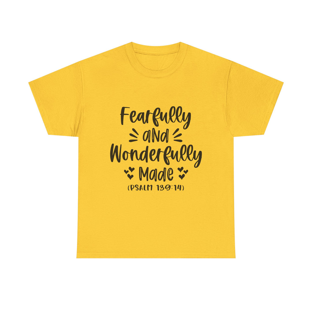 Fearfully And Wonderfully Made Unisex Heavy Cotton Tee