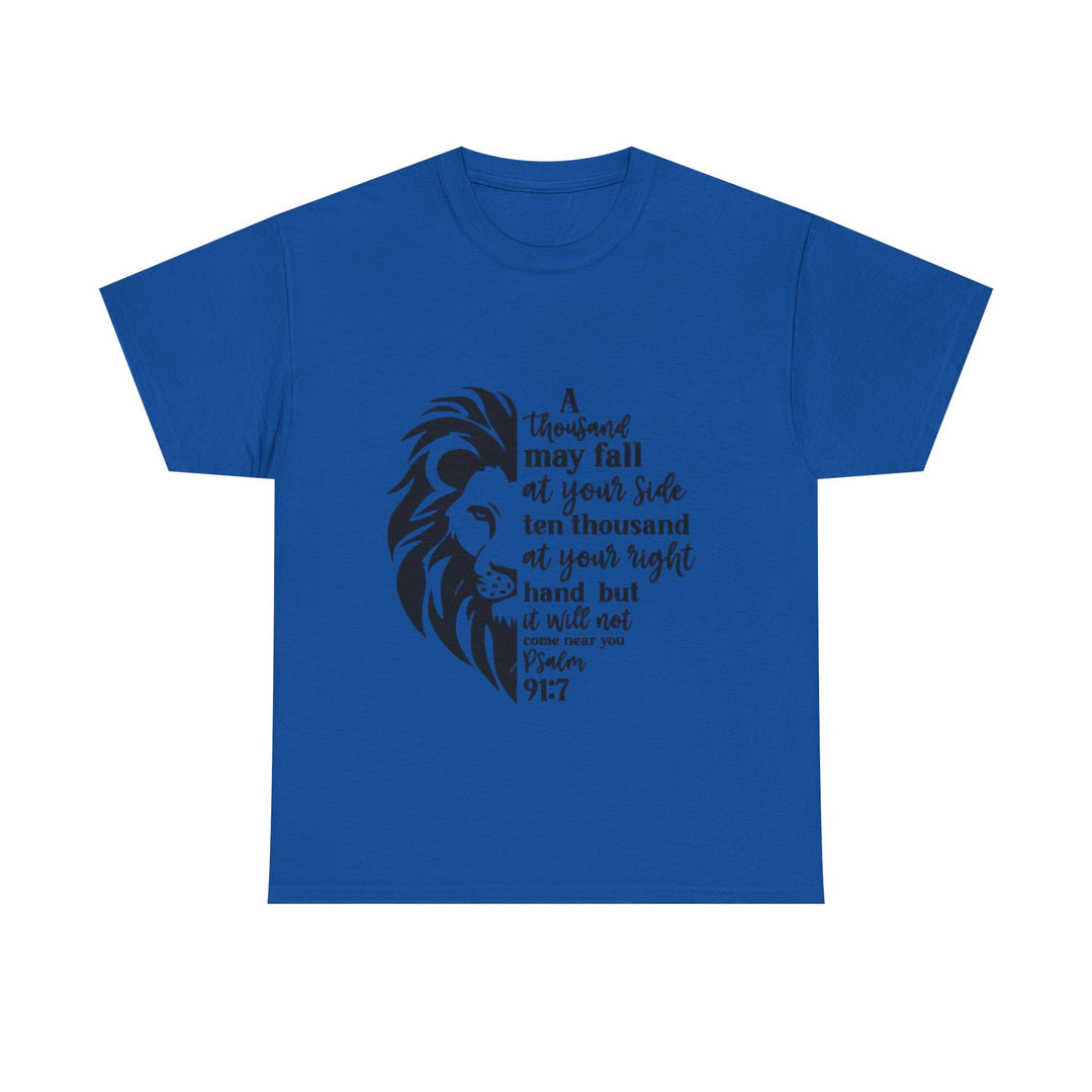 faith-based inspirational t-shirt in blue
