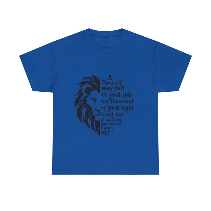 faith-based inspirational t-shirt in blue