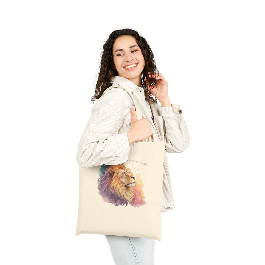 Heavy-Duty Cotton Canvas Tote Bag 15" x 16" Reusable, Long Handles, Eco-Friendly Everyday Carry