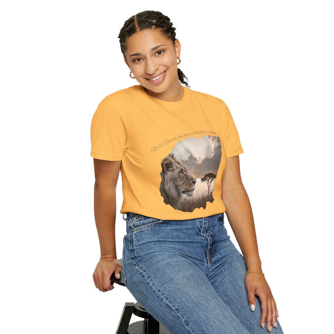 Unisex Garment-Dyed T-Shirt Lion of Judah Design Comfort Colors 1717 – 100% Cotton, Soft-Washed, Relaxed Fit