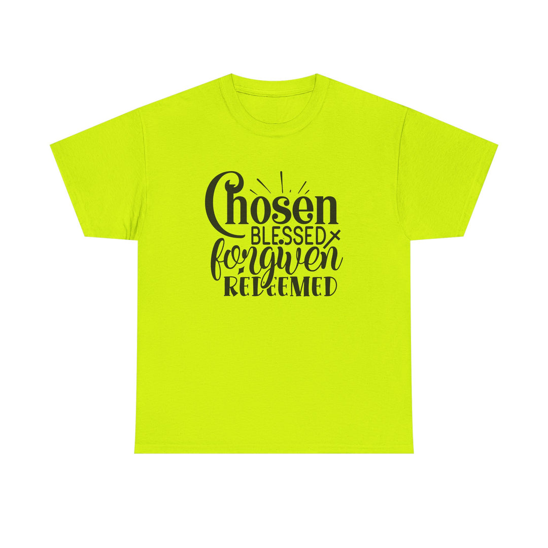 Chosen Blessed Forgiven Redeemed Unisex Heavy Cotton Tee