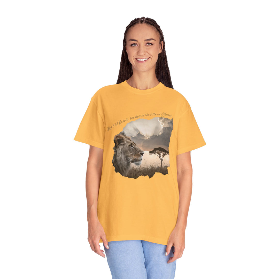 Unisex Garment-Dyed T-Shirt Lion of Judah Design Comfort Colors 1717 – 100% Cotton, Soft-Washed, Relaxed Fit