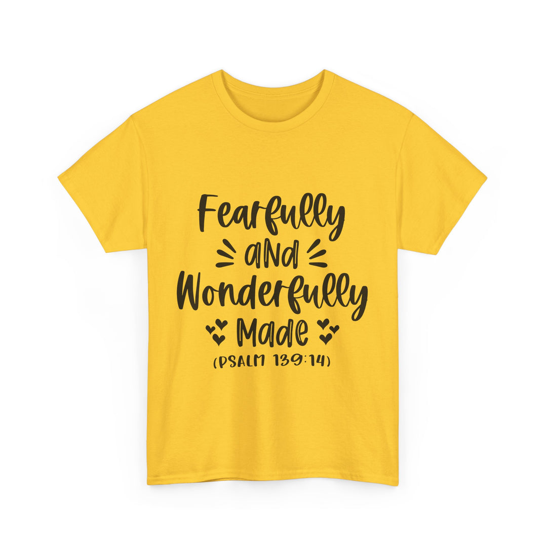 Fearfully And Wonderfully Made Unisex Heavy Cotton Tee