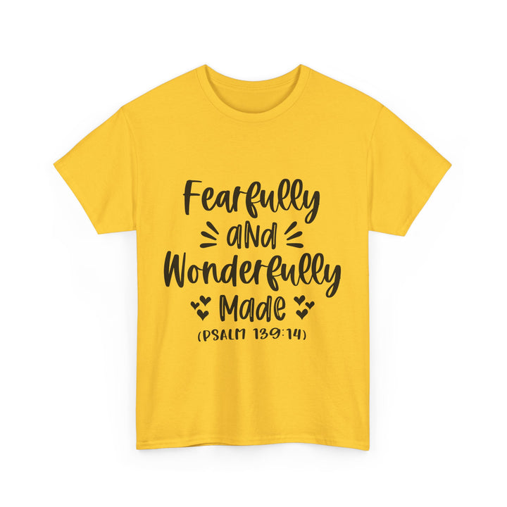 Fearfully And Wonderfully Made Unisex Heavy Cotton Tee