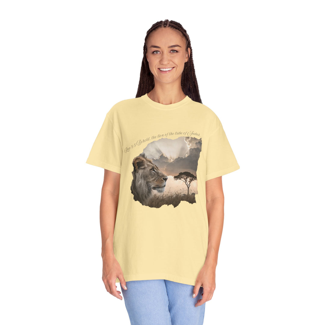 Unisex Garment-Dyed T-Shirt Lion of Judah Design Comfort Colors 1717 – 100% Cotton, Soft-Washed, Relaxed Fit