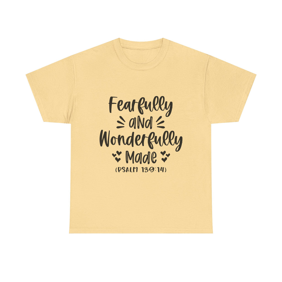 Fearfully And Wonderfully Made Unisex Heavy Cotton Tee