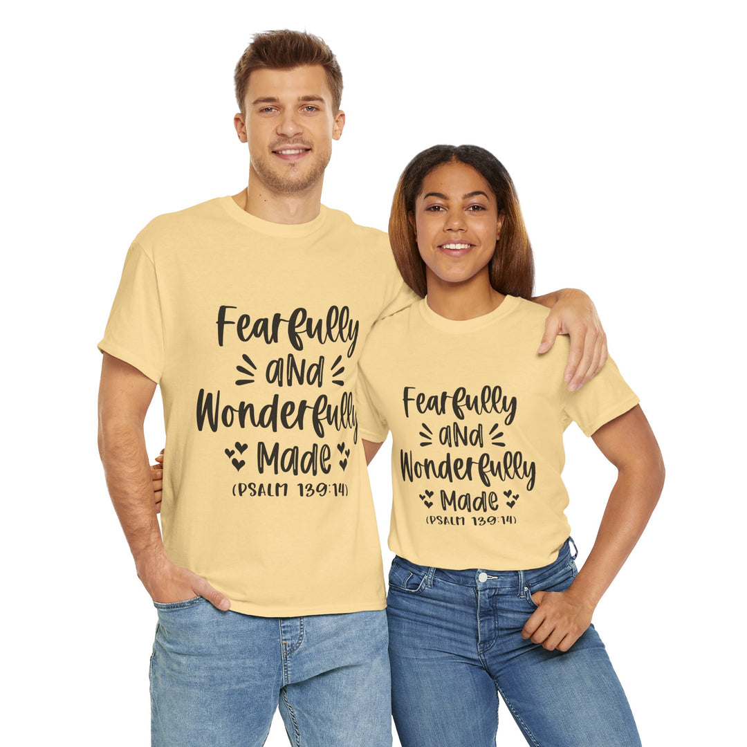 Fearfully And Wonderfully Made Unisex Heavy Cotton Tee