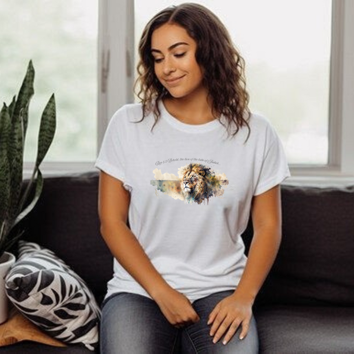 Unisex Christian Lion T-Shirt Rev 5:5 Bible Verse Tee Comfort Colors 1717 Garment-Dyed Shirt  Inspirational Faith Graphic Tee