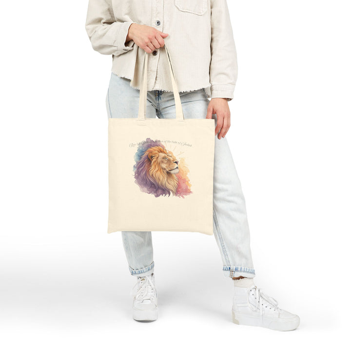 Heavy-Duty Cotton Canvas Tote Bag 15" x 16" Reusable, Long Handles, Eco-Friendly Everyday Carry