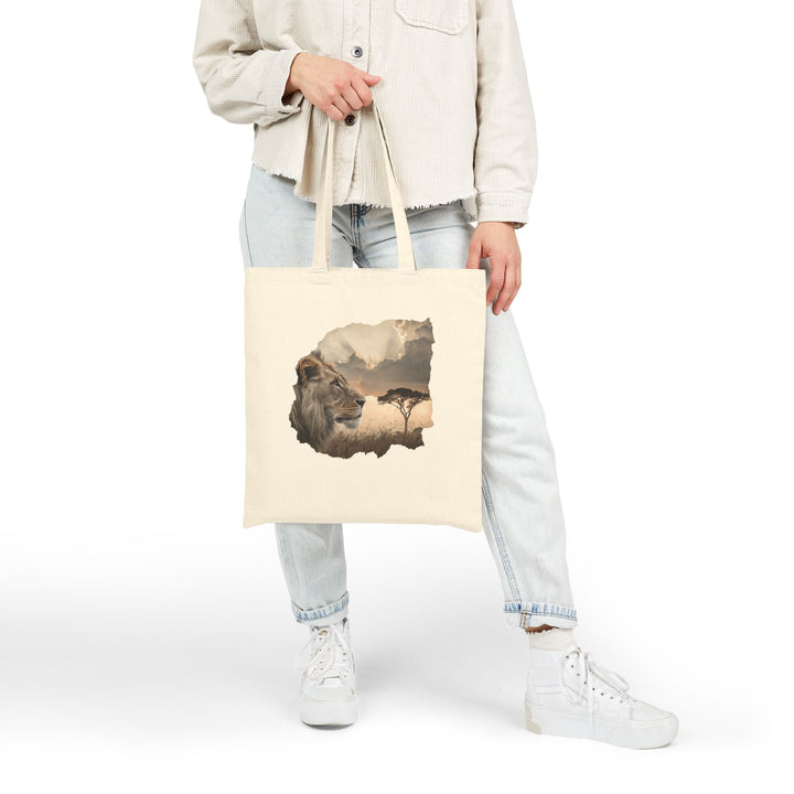 Reusable Cotton Canvas Tote Bag 15x16, Heavy-Duty Fabric, Long Handles, Eco-Friendly