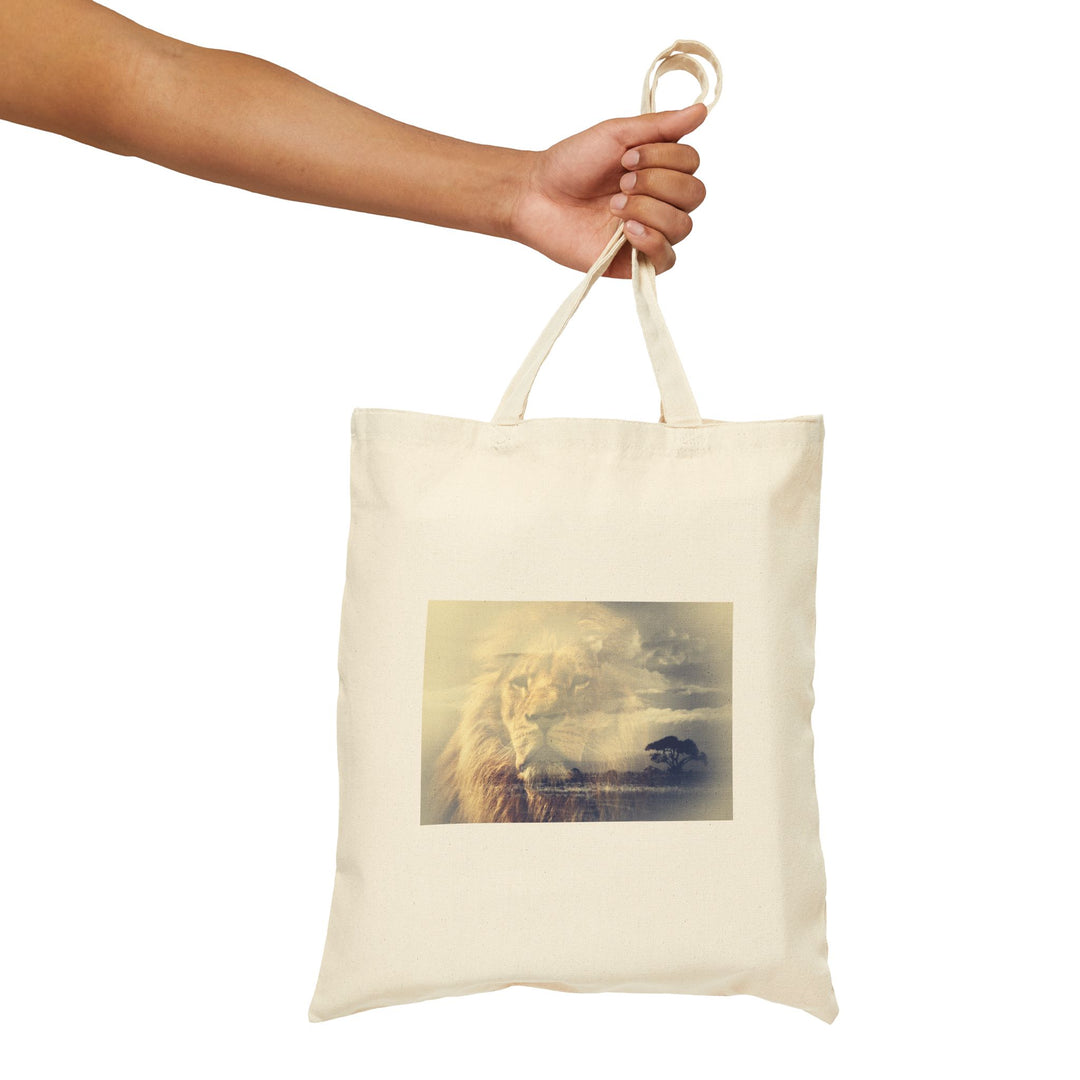 100% Cotton Canvas Tote Bag – Heavyweight 15"x16" Reusable Shopping Bag – Long Handles – Natural & Black