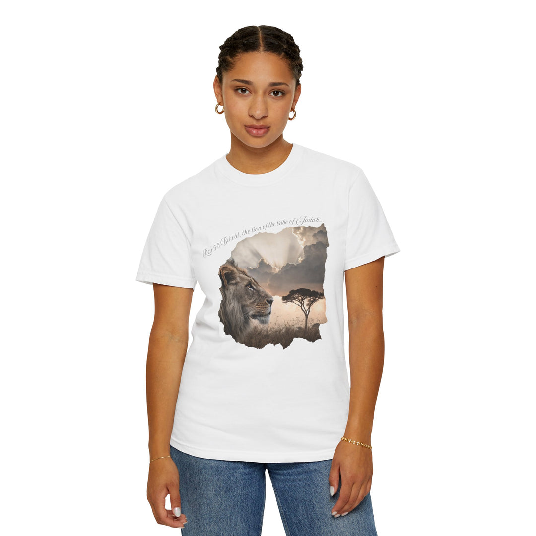 Unisex Garment-Dyed T-Shirt Lion of Judah Design Comfort Colors 1717 – 100% Cotton, Soft-Washed, Relaxed Fit