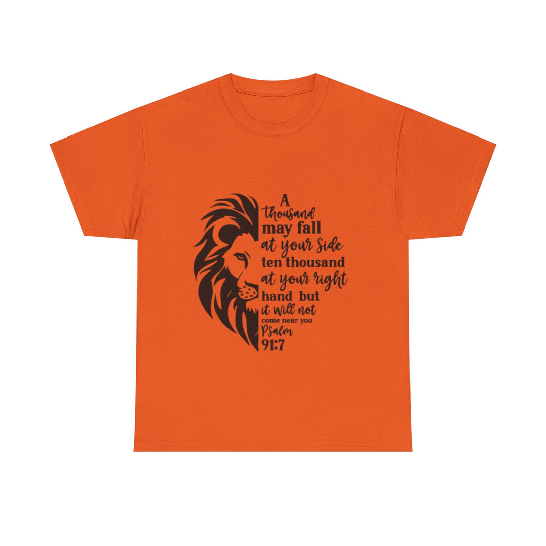 faith-based inspirational t-shirt in orange