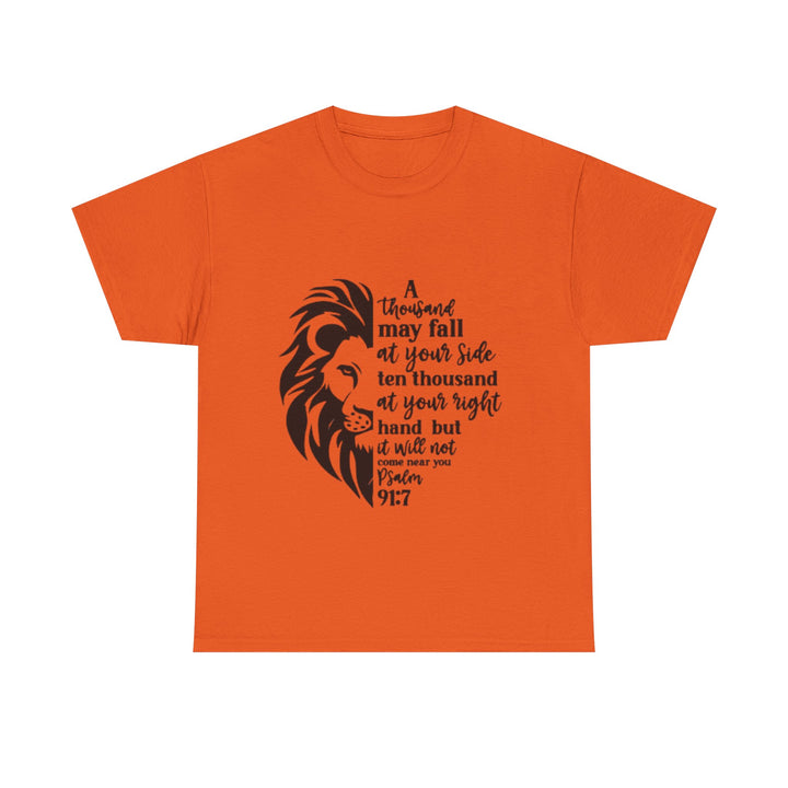 faith-based inspirational t-shirt in orange