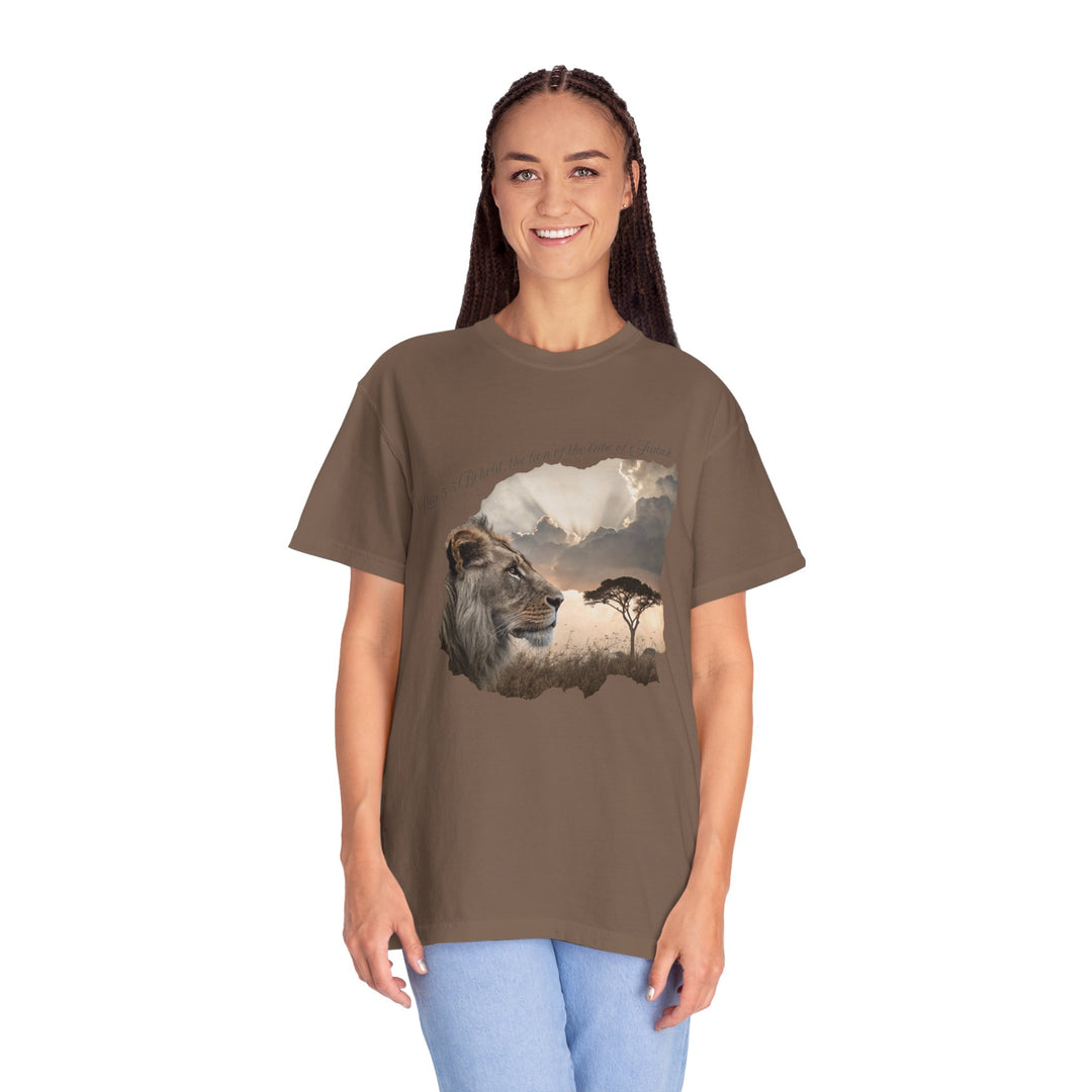 Unisex Garment-Dyed T-Shirt Lion of Judah Design Comfort Colors 1717 – 100% Cotton, Soft-Washed, Relaxed Fit