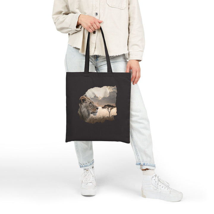 Reusable Cotton Canvas Tote Bag 15x16, Heavy-Duty Fabric, Long Handles, Eco-Friendly