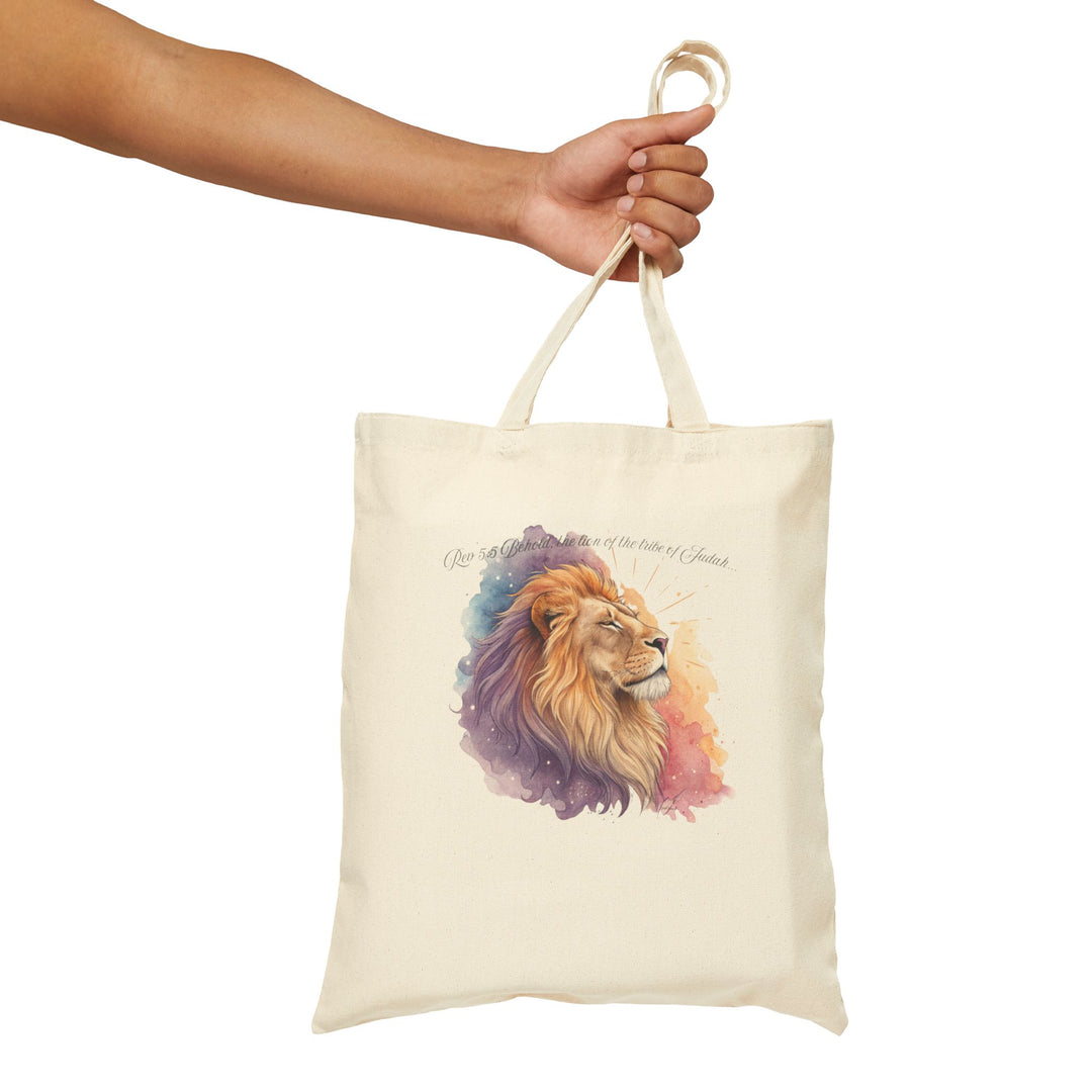 Heavy-Duty Cotton Canvas Tote Bag 15" x 16" Reusable, Long Handles, Eco-Friendly Everyday Carry