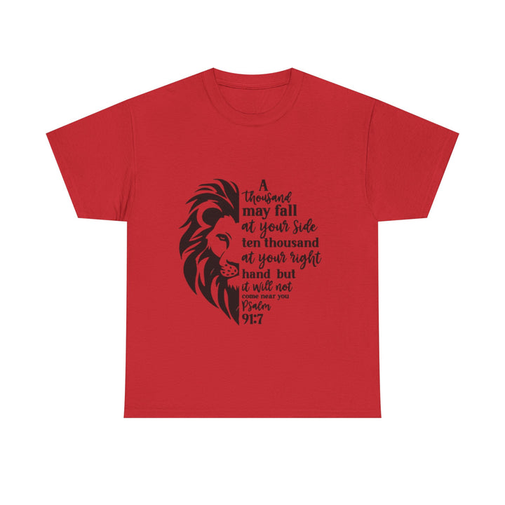 faith-based inspirational t-shirt in red color