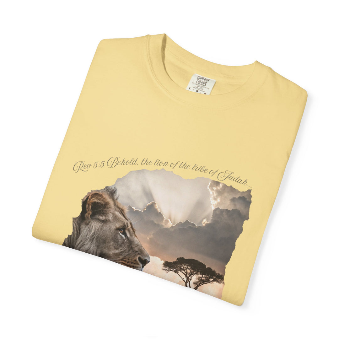 Unisex Garment-Dyed T-Shirt Lion of Judah Design Comfort Colors 1717 – 100% Cotton, Soft-Washed, Relaxed Fit