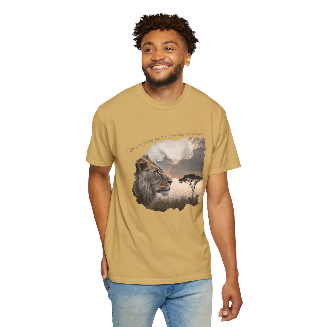 Unisex Garment-Dyed T-Shirt Lion of Judah Design Comfort Colors 1717 – 100% Cotton, Soft-Washed, Relaxed Fit