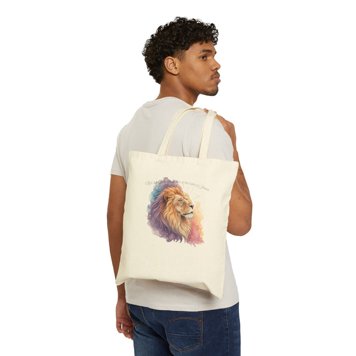 Heavy-Duty Cotton Canvas Tote Bag 15" x 16" Reusable, Long Handles, Eco-Friendly Everyday Carry