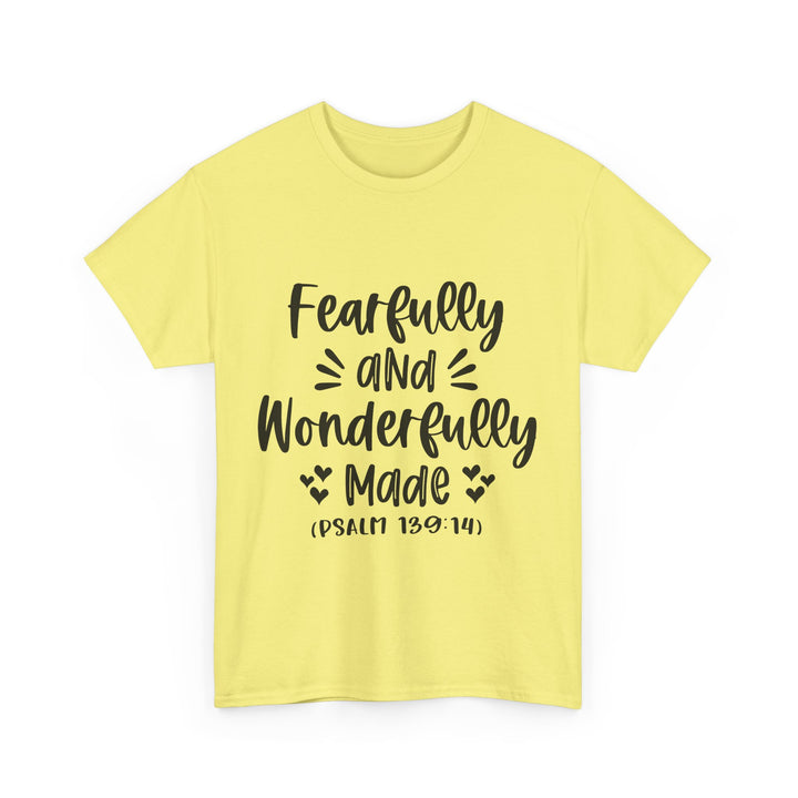 Fearfully And Wonderfully Made Unisex Heavy Cotton Tee