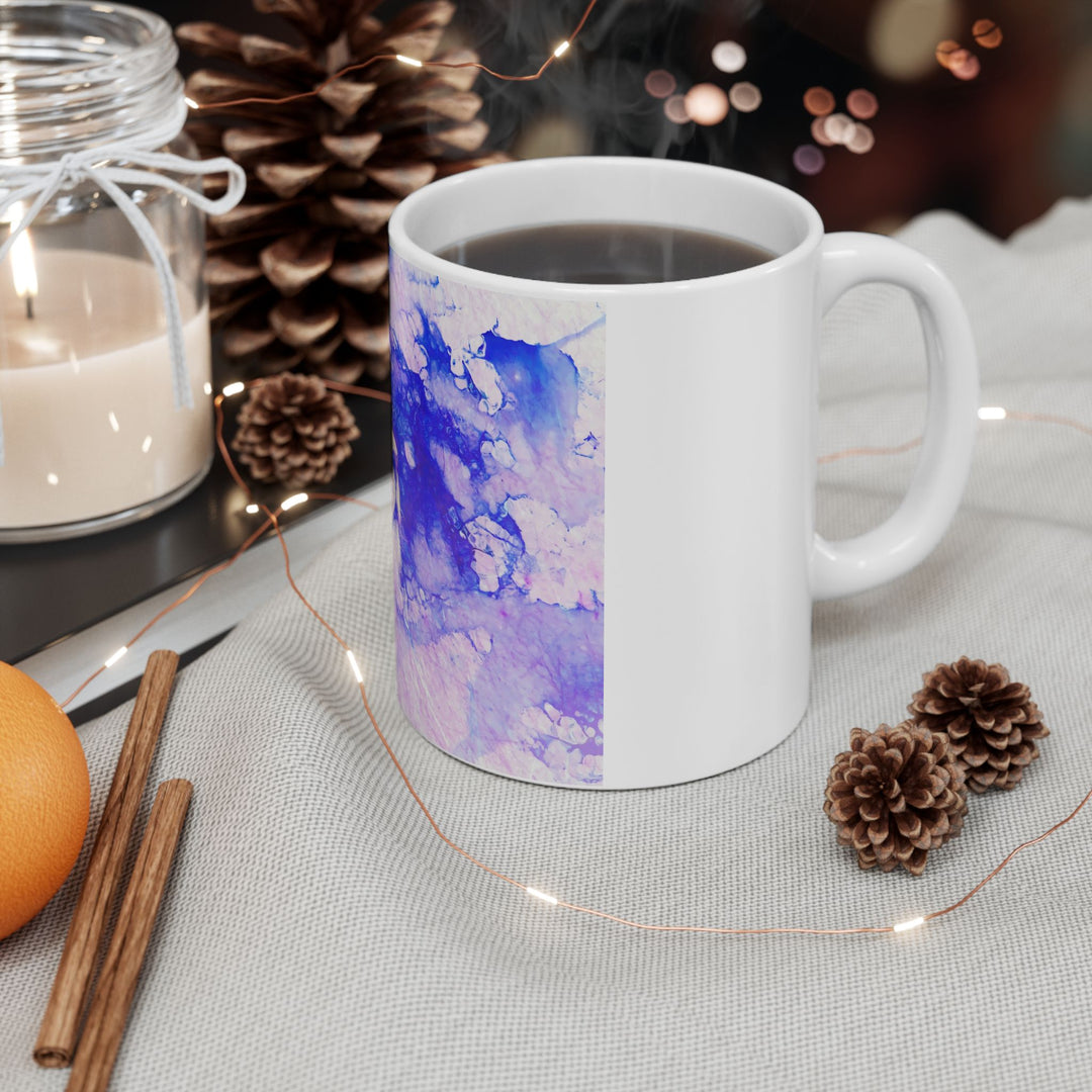 Majestic Purple Lion Watercolor Ceramic Mug Ceramic Mug, (11oz, 15oz)