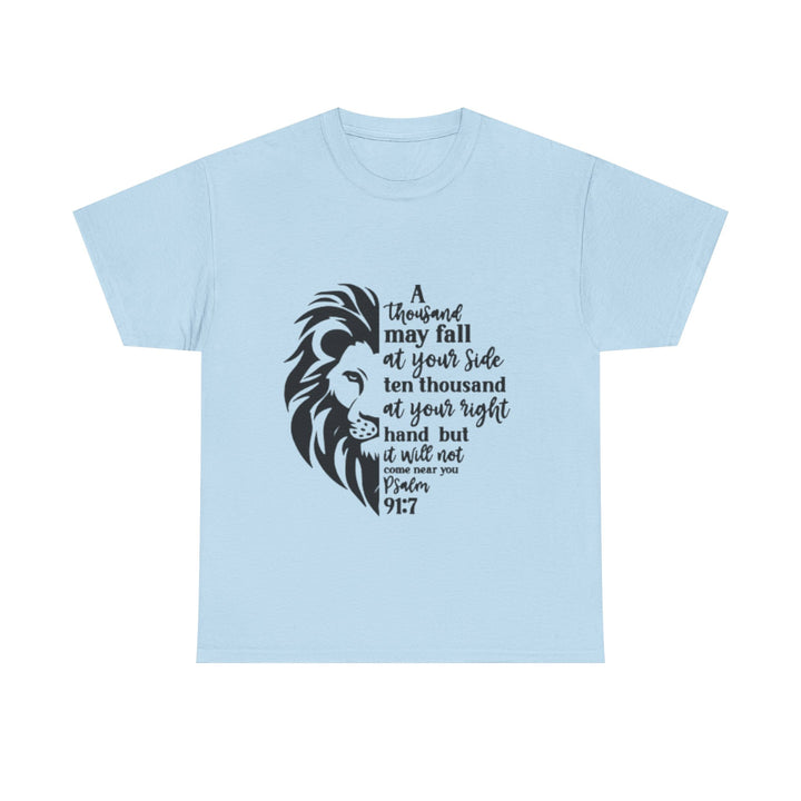 faith-based inspirational t-shirt in sky blue