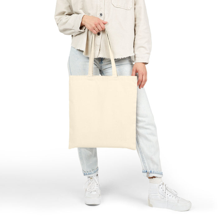 Heavy-Duty Cotton Canvas Tote Bag 15" x 16" Reusable, Long Handles, Eco-Friendly Everyday Carry