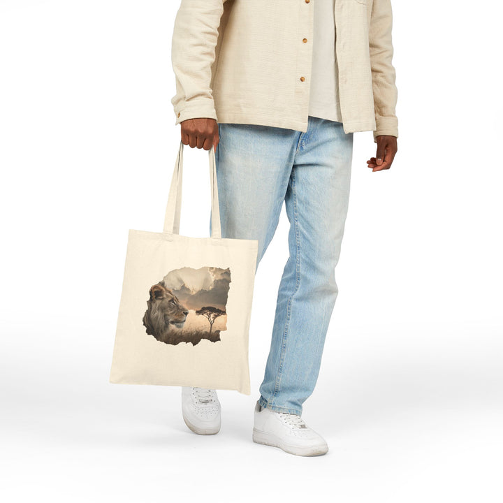 Reusable Cotton Canvas Tote Bag 15x16, Heavy-Duty Fabric, Long Handles, Eco-Friendly