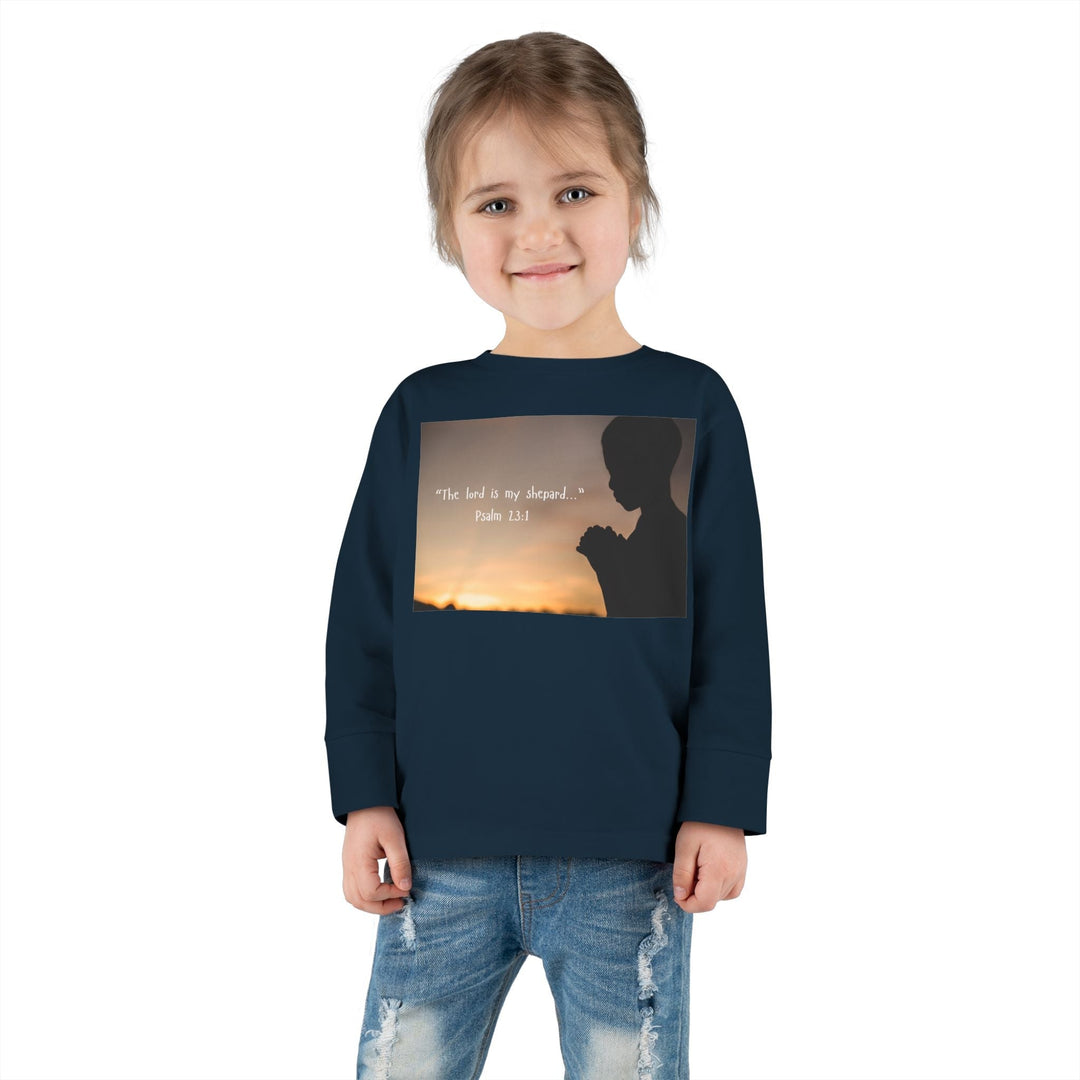 The lord is my shepard |Toddler Long Sleeve Tee - Faith Scripture Gift | Gifts Of Words
