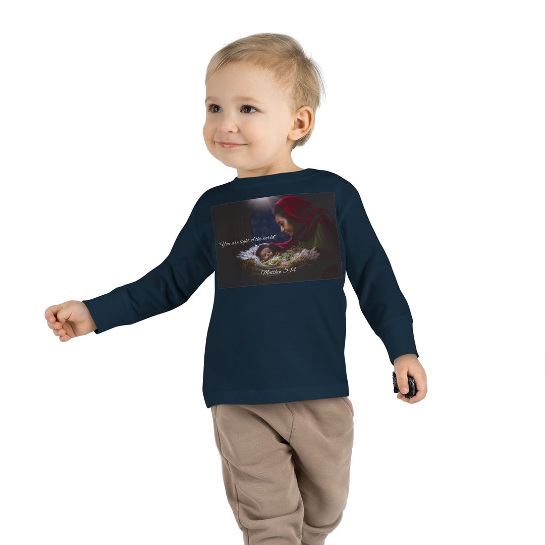 You are the light of the world |Toddler Long Sleeve Tee - Faith Scripture Gift | Gifts Of Words