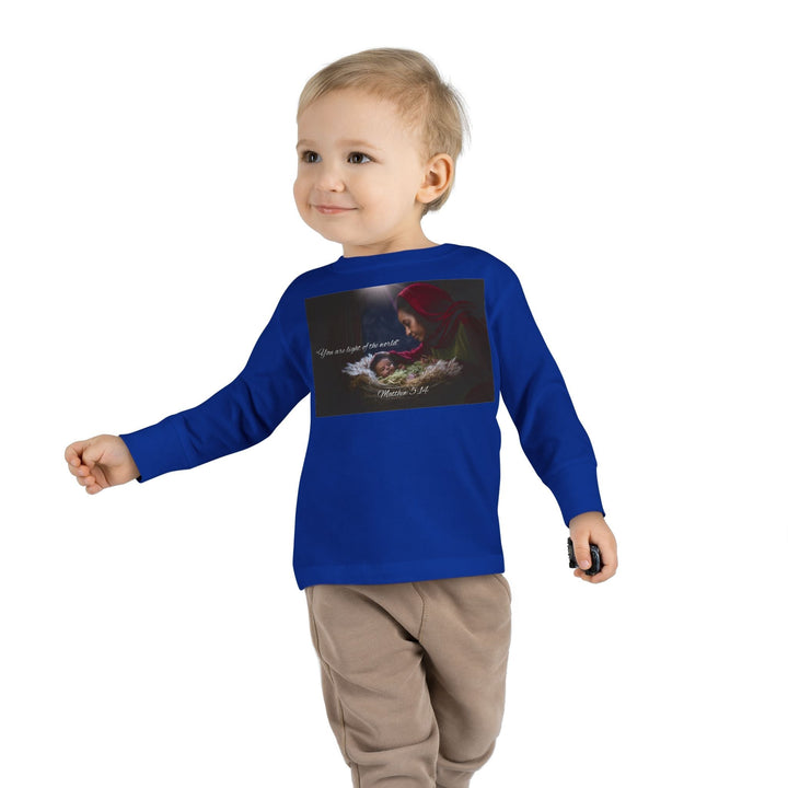 You are the light of the world |Toddler Long Sleeve Tee - Faith Scripture Gift | Gifts Of Words