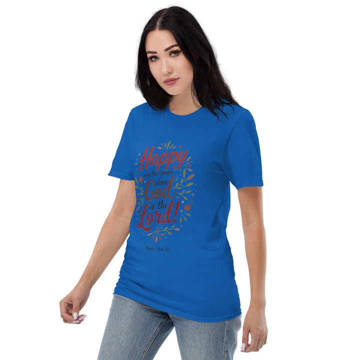 Happy Are The People T-Shirt - Faith Scripture Gift | Gifts Of Words