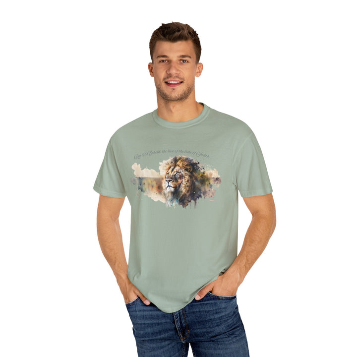 Unisex Christian Lion T-Shirt Rev 5:5 Bible Verse Tee Comfort Colors 1717 Garment-Dyed Shirt  Inspirational Faith Graphic Tee - Faith Scripture Gift | Gifts Of Words