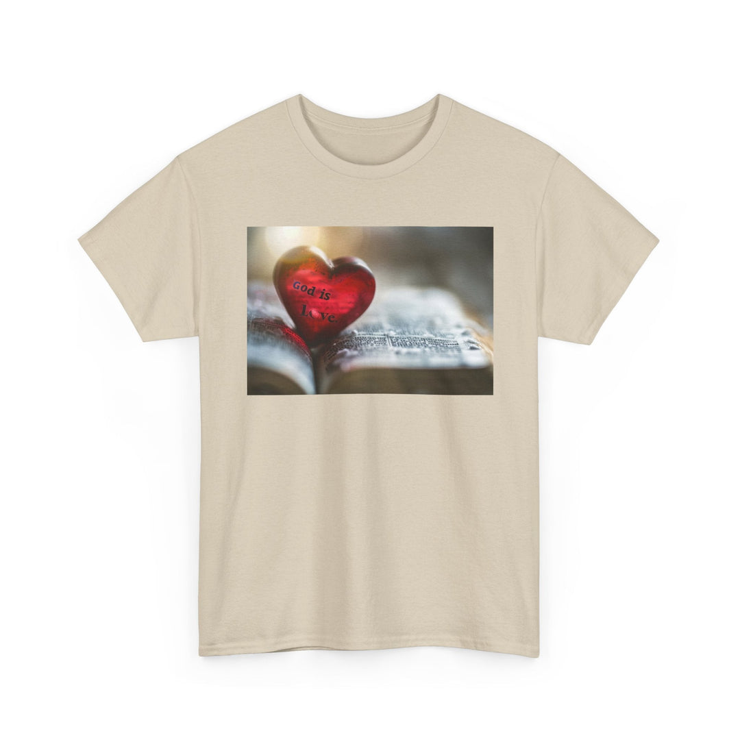 God is Love | Heavy Cotton Tee - Faith Scripture Gift | Gifts Of Words