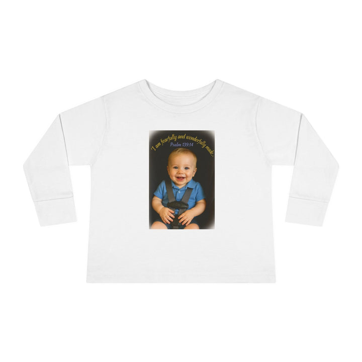 I am fearfally |Toddler Long Sleeve Tee - Faith Scripture Gift | Gifts Of Words