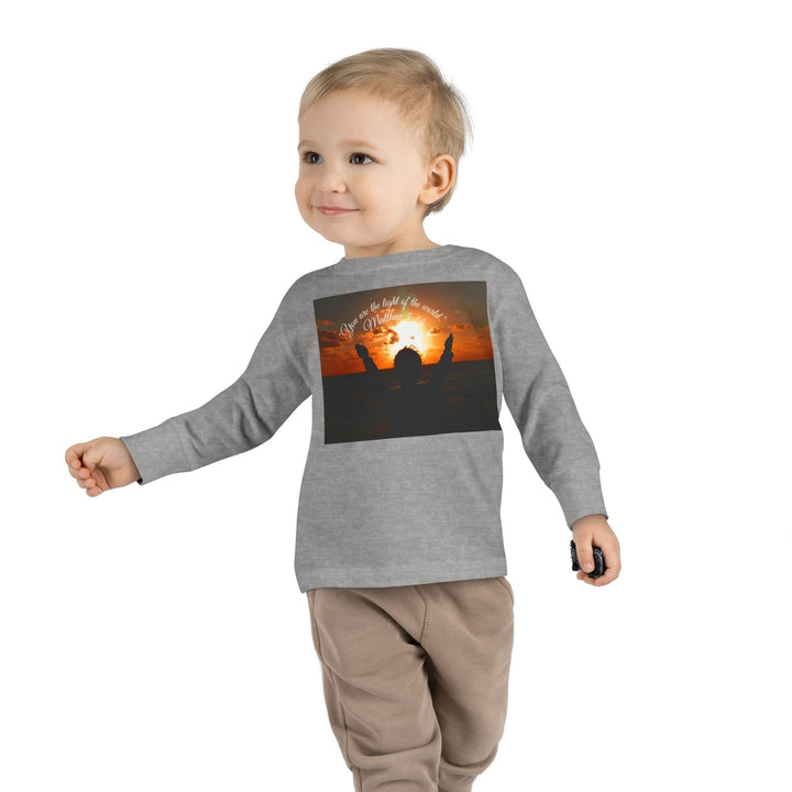 You are the light of the world |Toddler Long Sleeve Tee - Faith Scripture Gift | Gifts Of Words