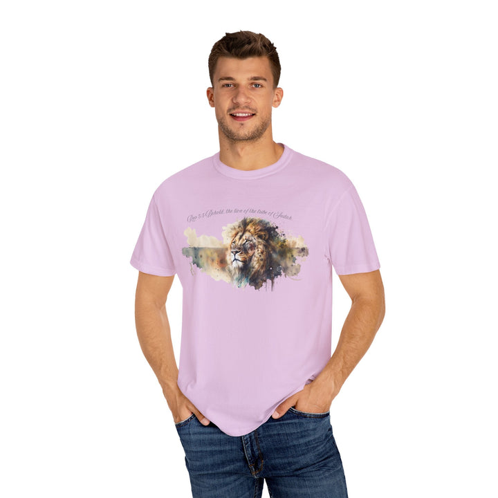 Unisex Christian Lion T-Shirt Rev 5:5 Bible Verse Tee Comfort Colors 1717 Garment-Dyed Shirt  Inspirational Faith Graphic Tee - Faith Scripture Gift | Gifts Of Words