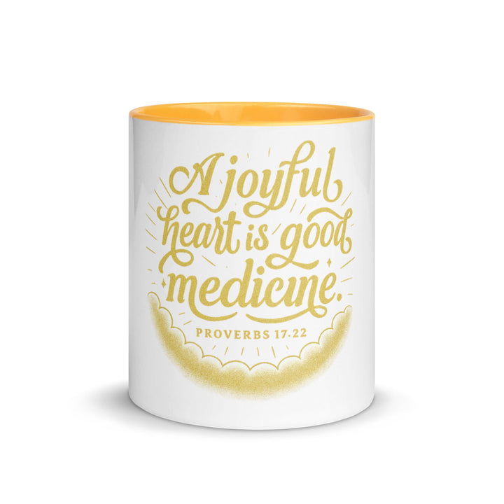 A joyful heart is good medicine Mug - Faith Scripture Gift | Gifts Of Words